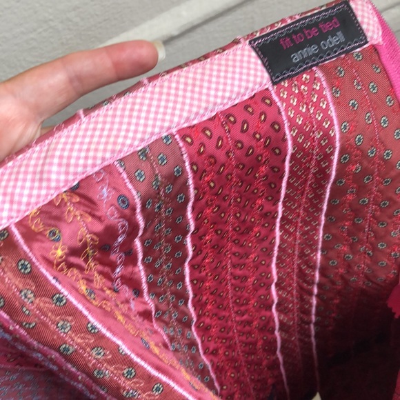 Handmade pink skirt made of ties. Collector’s Item - Picture 6 of 8